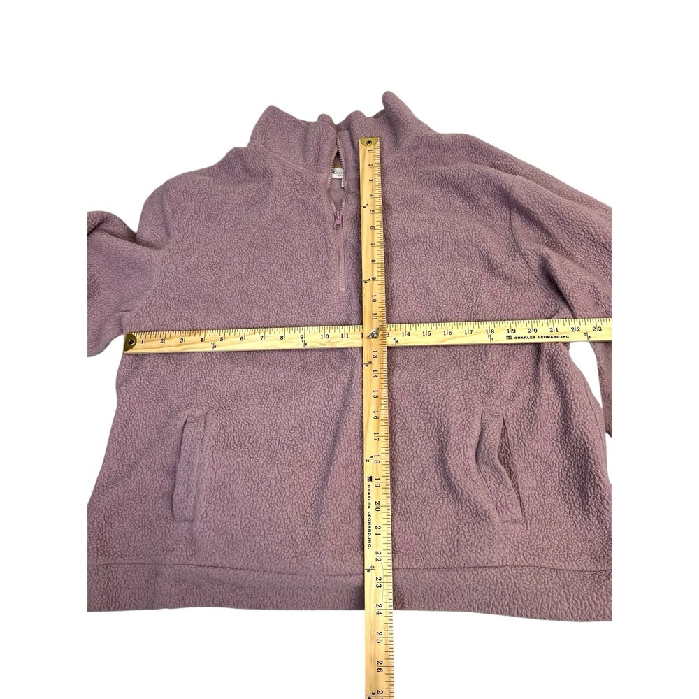 Koolaburra By Ugg Quarter Zip Pullover Women's 1X Pink/Purple Soft‎ Fleece - Picture 3 of 4